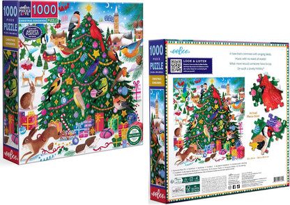 Eeboo - Puzzle 1000 Pcs - Christmas Songbirds (Epzt204)