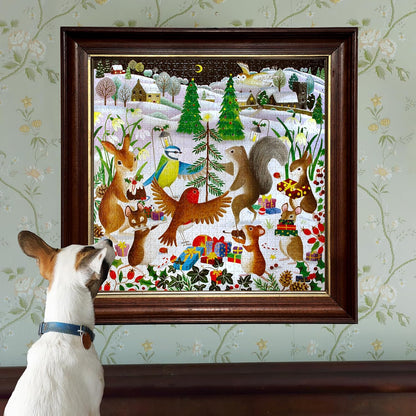 eeBoo Piece & Love: Le Petit Arbre - Puzzel met 1000 stukjes - Vierkante puzzel voor volwassenen, 58,4 x 58,4 cm, met afbeelding referentie-inzetstuk, glanzende stukjes
