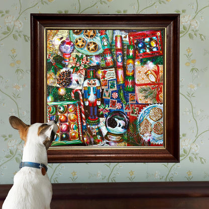 eeBoo 1000 stukjes Vierkante Puzzel Volwassen Gerecycled Kartonnen Kerstdecoratie 58,4 x 58,4 cm, PZTCDR
