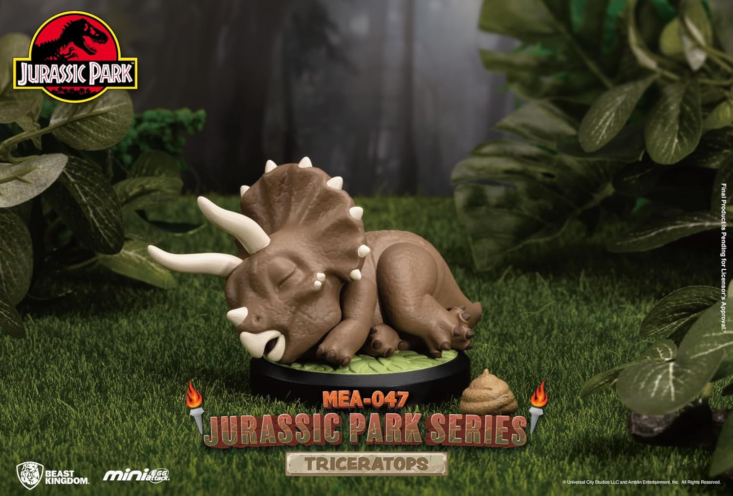 Beast Kingdom Jurassic Park Series MEA-047 Lot de 6 mini figurines Egg Attack