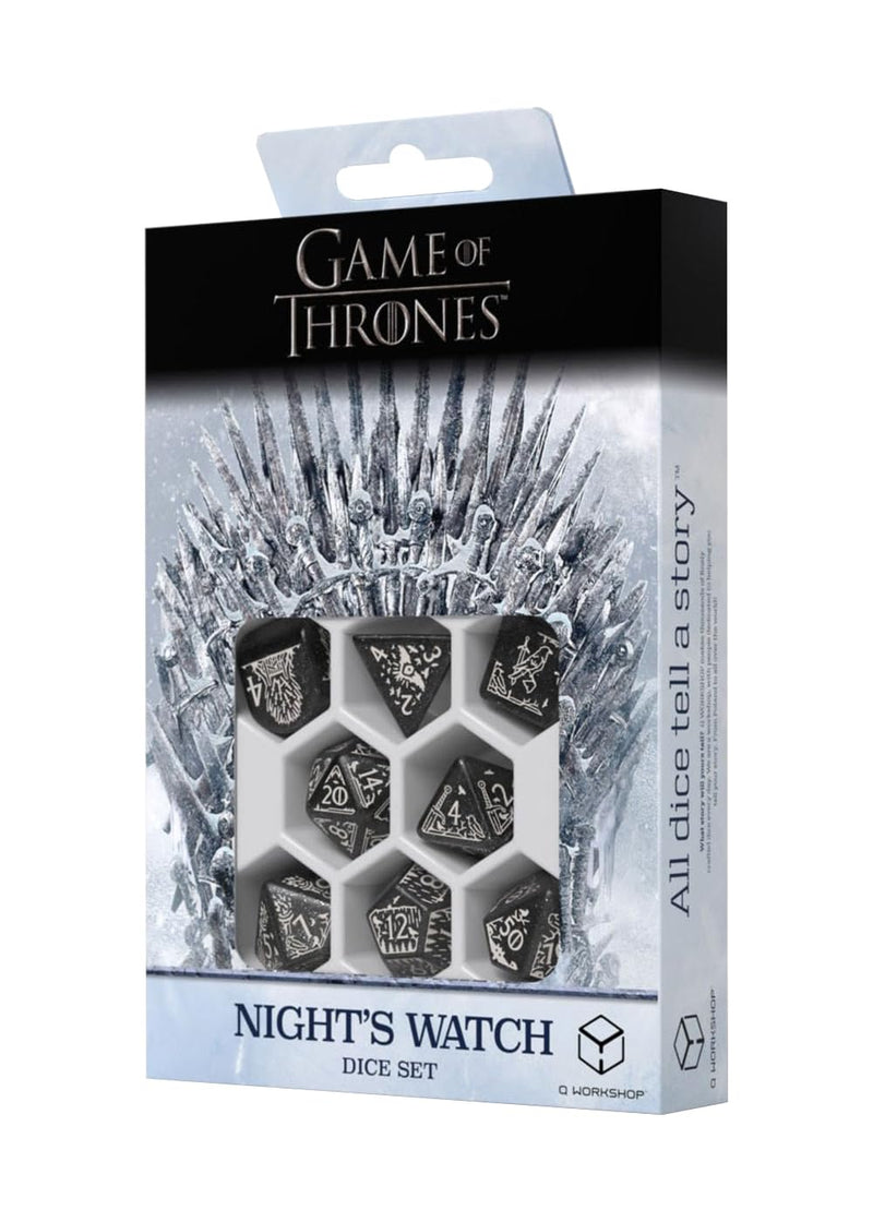Q-Workshop, Game of Thrones Nights Watch Dice Set - for Ages 14 and Up