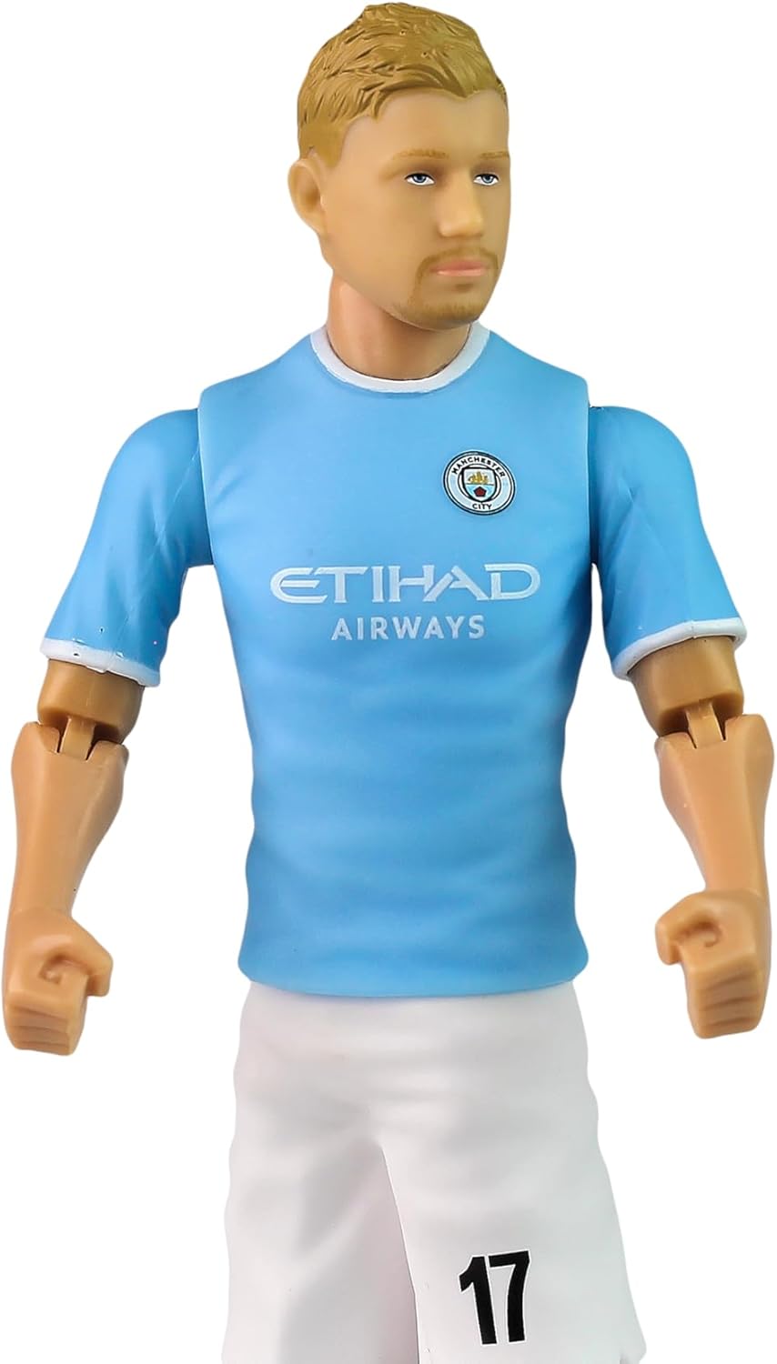Banbo Toys Manchester City F.C. Kevin De Bruyne 8" Collectible Soccer Action Figure – Premier League Player Figurine for Soccer Fans