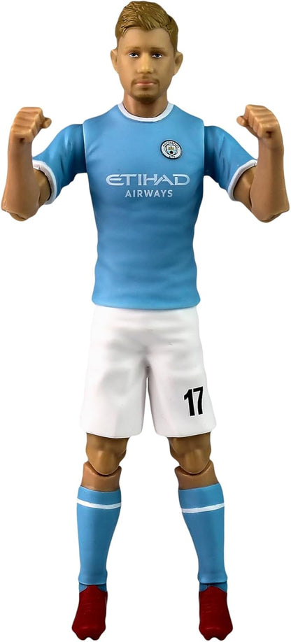 Banbo Toys Manchester City F.C. Kevin De Bruyne 8" Collectible Soccer Action Figure – Premier League Player Figurine for Soccer Fans