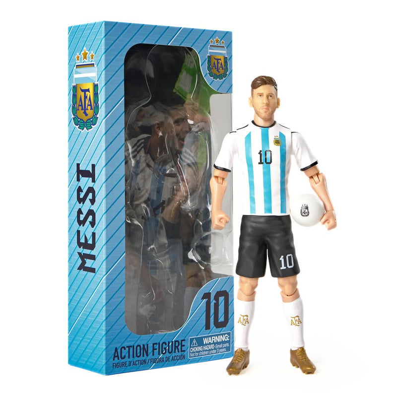 Banbo Sockers Toys Argentina Messi 8" Collectible Soccer Action Figure, Blue and White