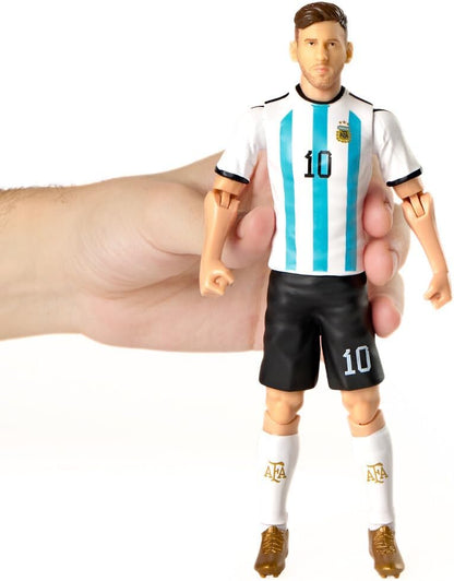 Banbo Sockers Toys Argentina Messi 8" Collectible Soccer Action Figure, Blue and White