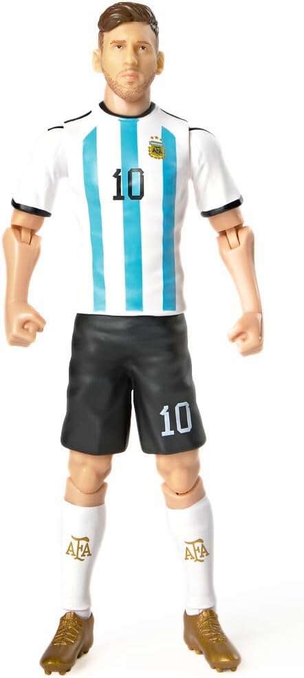 Banbo Sockers Toys Argentina Messi 8" Collectible Soccer Action Figure, Blue and White