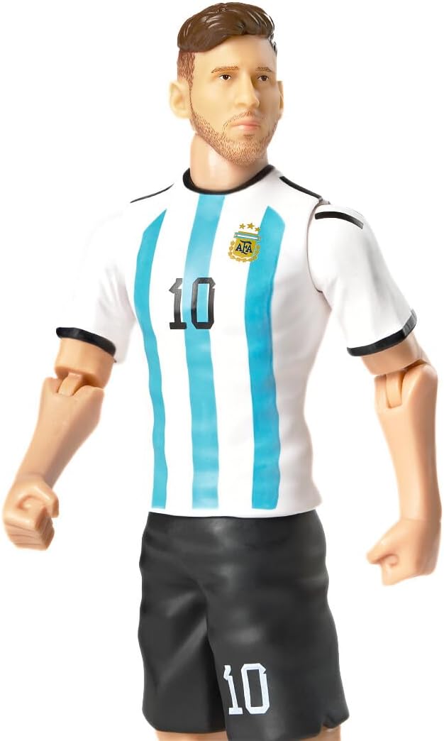Banbo Sockers Toys Argentina Messi 8" Collectible Soccer Action Figure, Blue and White