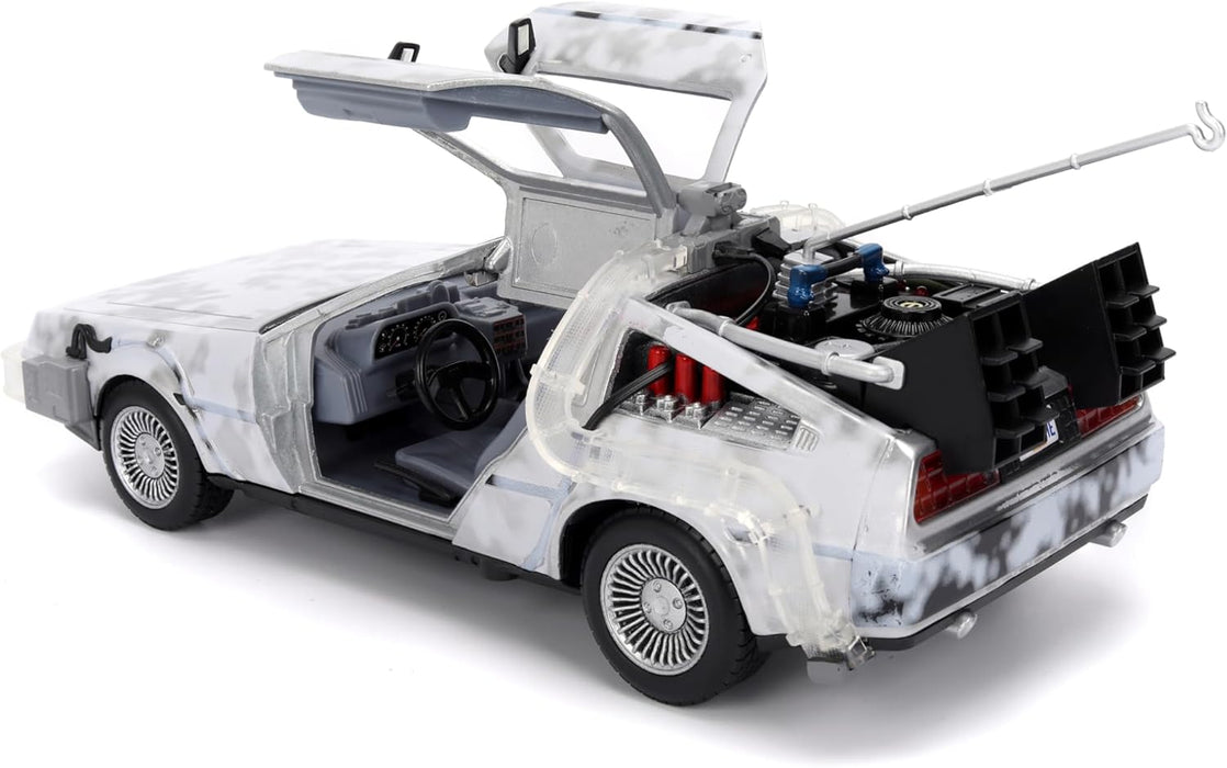 Jada BACK TO THE FUTURE TIME MACHINE R1 1:24 scale model vehicle to collect, play and display, suitable for gift, party favors, Christmas and birthdays