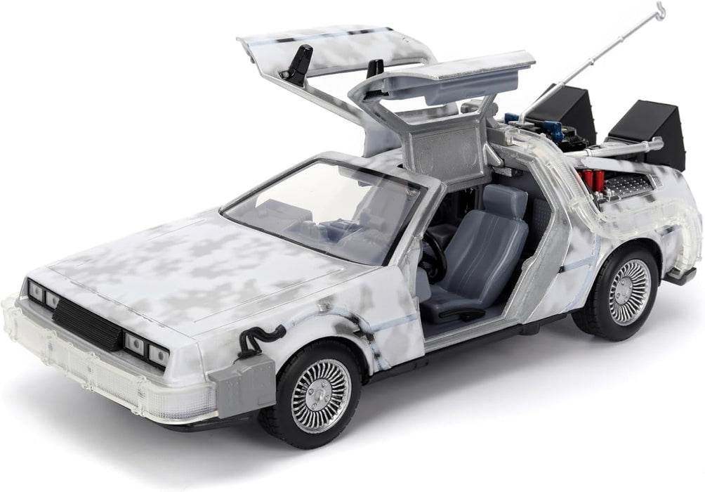 Jada BACK TO THE FUTURE TIME MACHINE R1 1:24 scale model vehicle to collect, play and display, suitable for gift, party favors, Christmas and birthdays