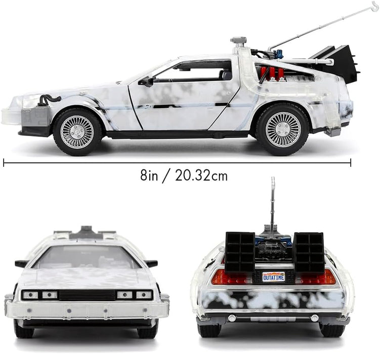 Jada BACK TO THE FUTURE TIME MACHINE R1 1:24 scale model vehicle to collect, play and display, suitable for gift, party favors, Christmas and birthdays
