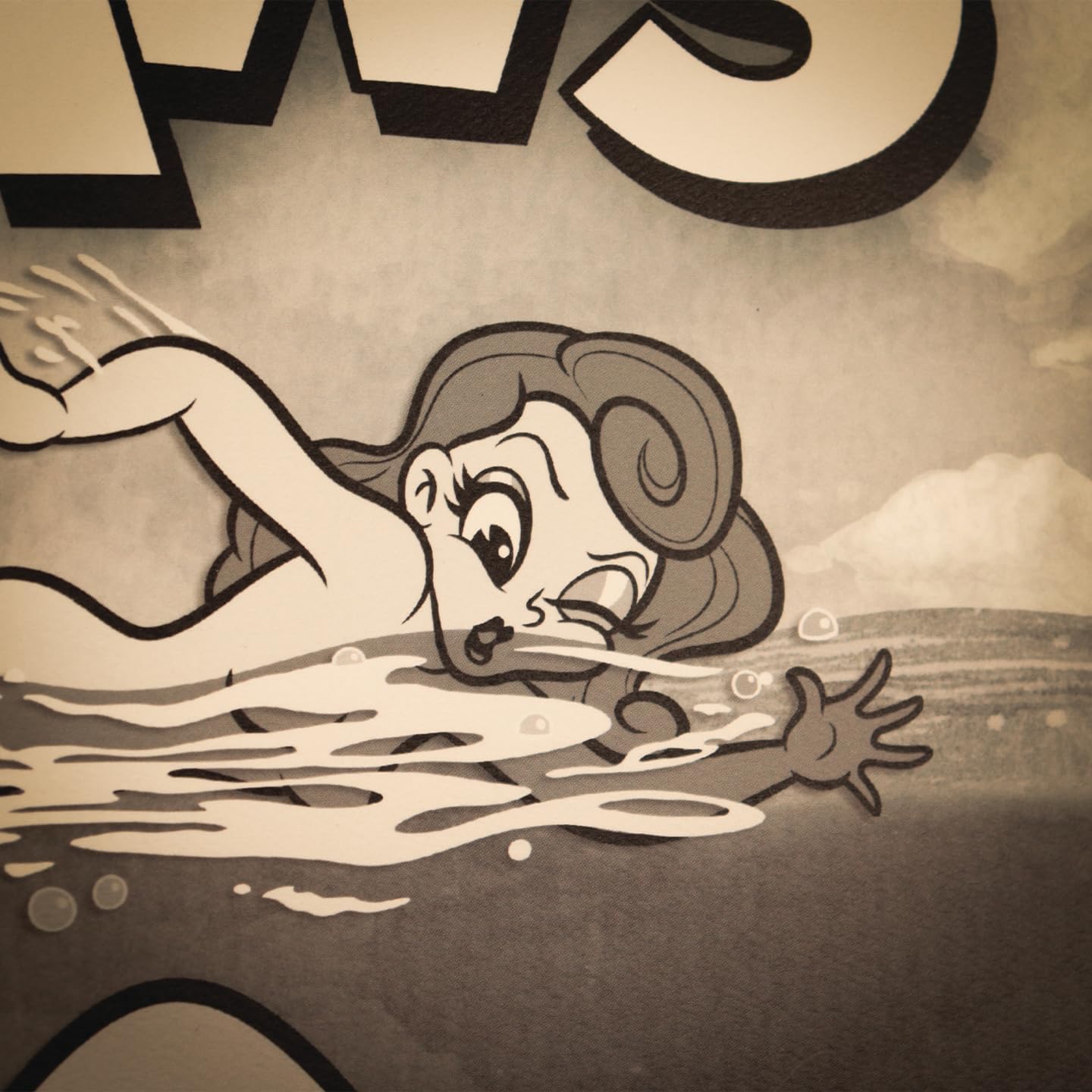 FaNaTtik Jaws Cartoon-style A3 Limited Edition and Numbered Art Print