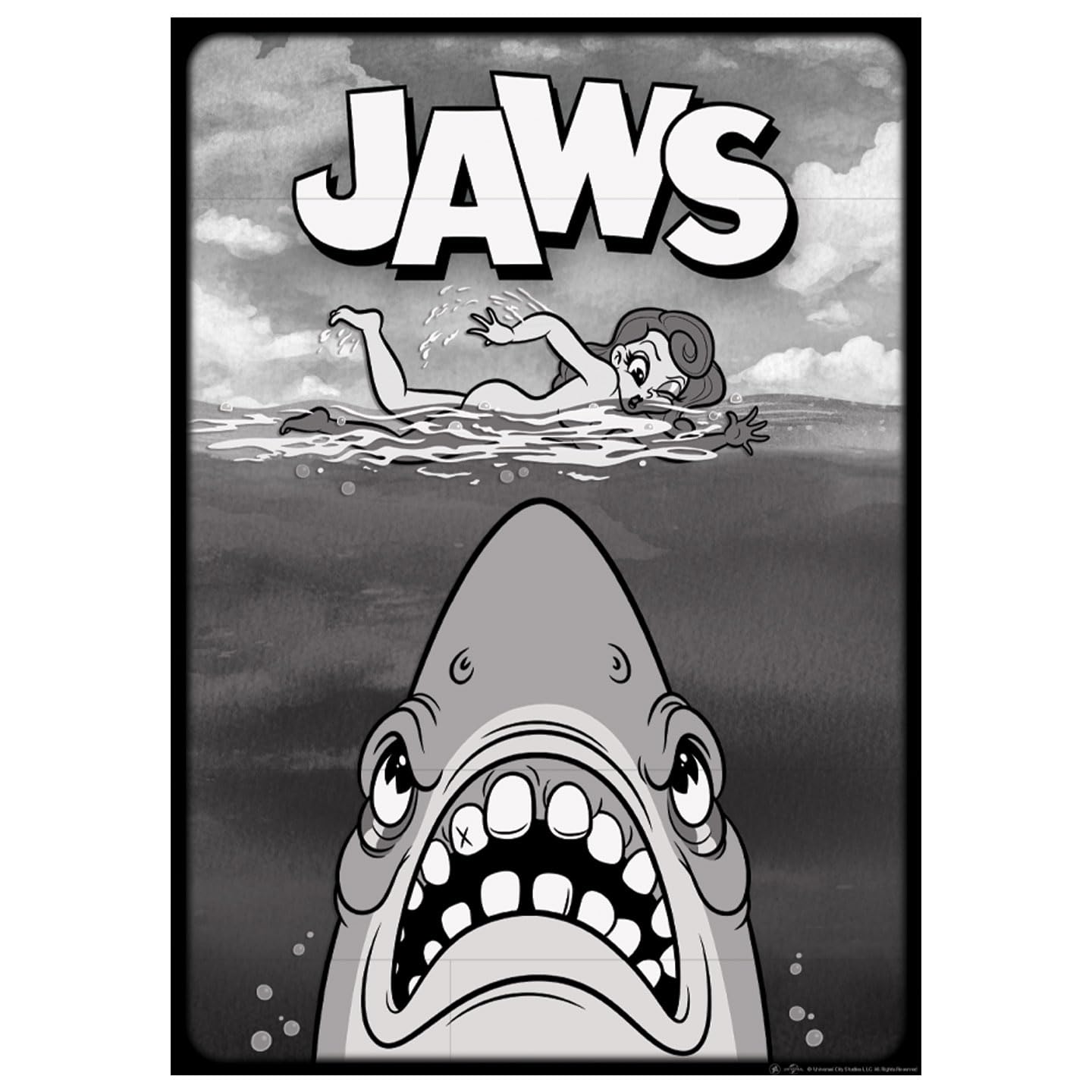 FaNaTtik Jaws Cartoon-style A3 Limited Edition and Numbered Art Print