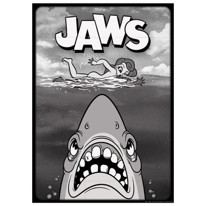 FaNaTtik Jaws Cartoon-style A3 Limited Edition and Numbered Art Print