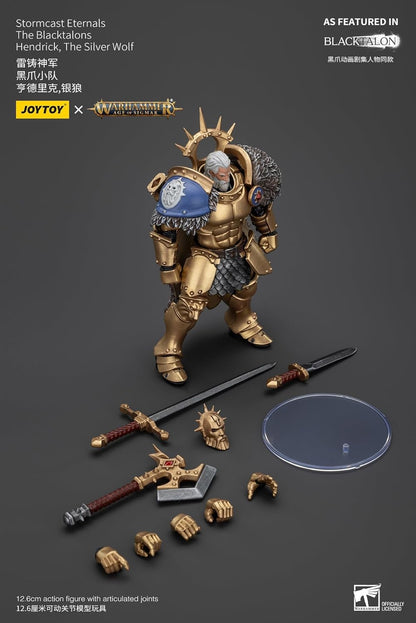 Warhammer Age of Sigmar Stormcast Eternals The Blacktalons Hendrick The Silver Wolf 1:18 Scale Action Figure