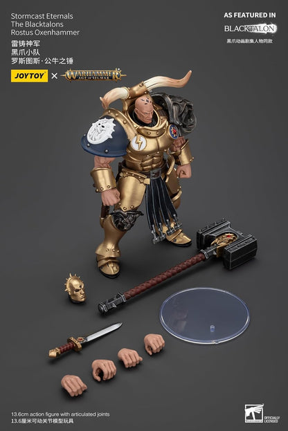 Warhammer Age of Sigmar Stormcast Eternals The Blacktalons Rostus Oxenhammer 1:18 Scale Action Figure