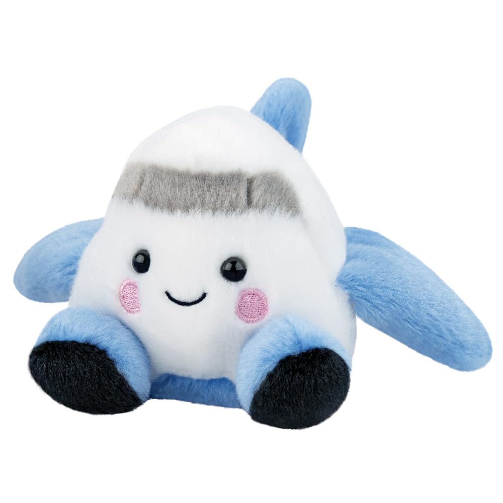 Aurora, 61634, Palm Pals Aveline Airplane 5In, Soft Toy, White & Blue