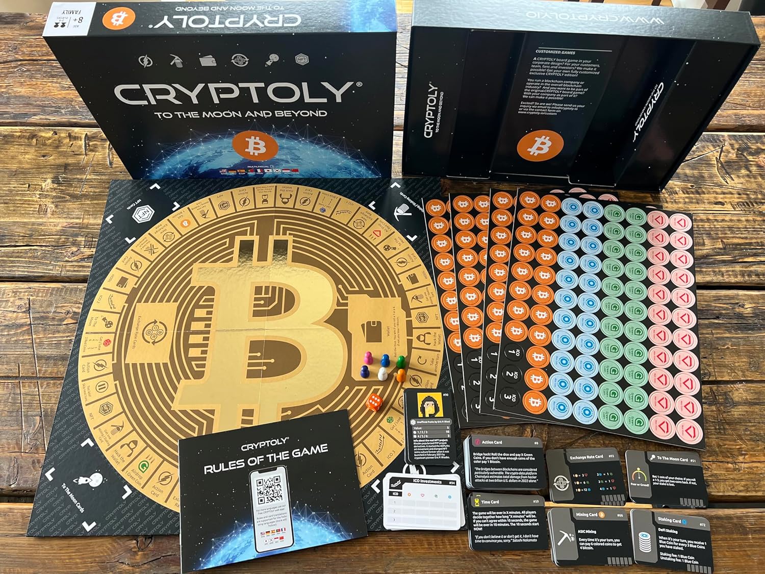 CRYPTOLY - The Bitcoin Strategy Game for the Whole Family! English Language Version, 2-6 Players from 8 Years, Board Game for Children and Adults