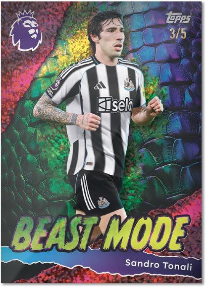 Topps Premier League 2026 - Debüt-Edition - Mega Tin (Goal Machines). Enthält 40 Karten Plus 3 Goal Machine LE-Karten.