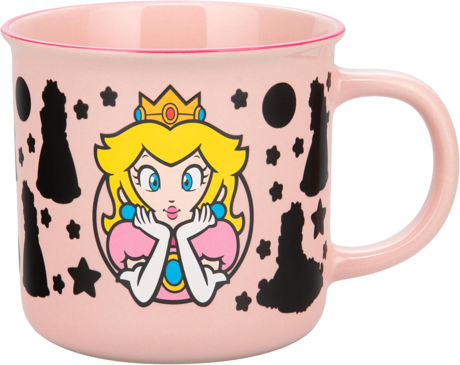 Paladone Super Mario Prinzessin-Peach-Tasse mit Thermoeffekt, 300 ml, offiziell lizenziert, rosa, Keramik-Kaffeetasse für Heißgetränke, Gamergeschenk, Nintendo-Sammlerstück, Popkultur