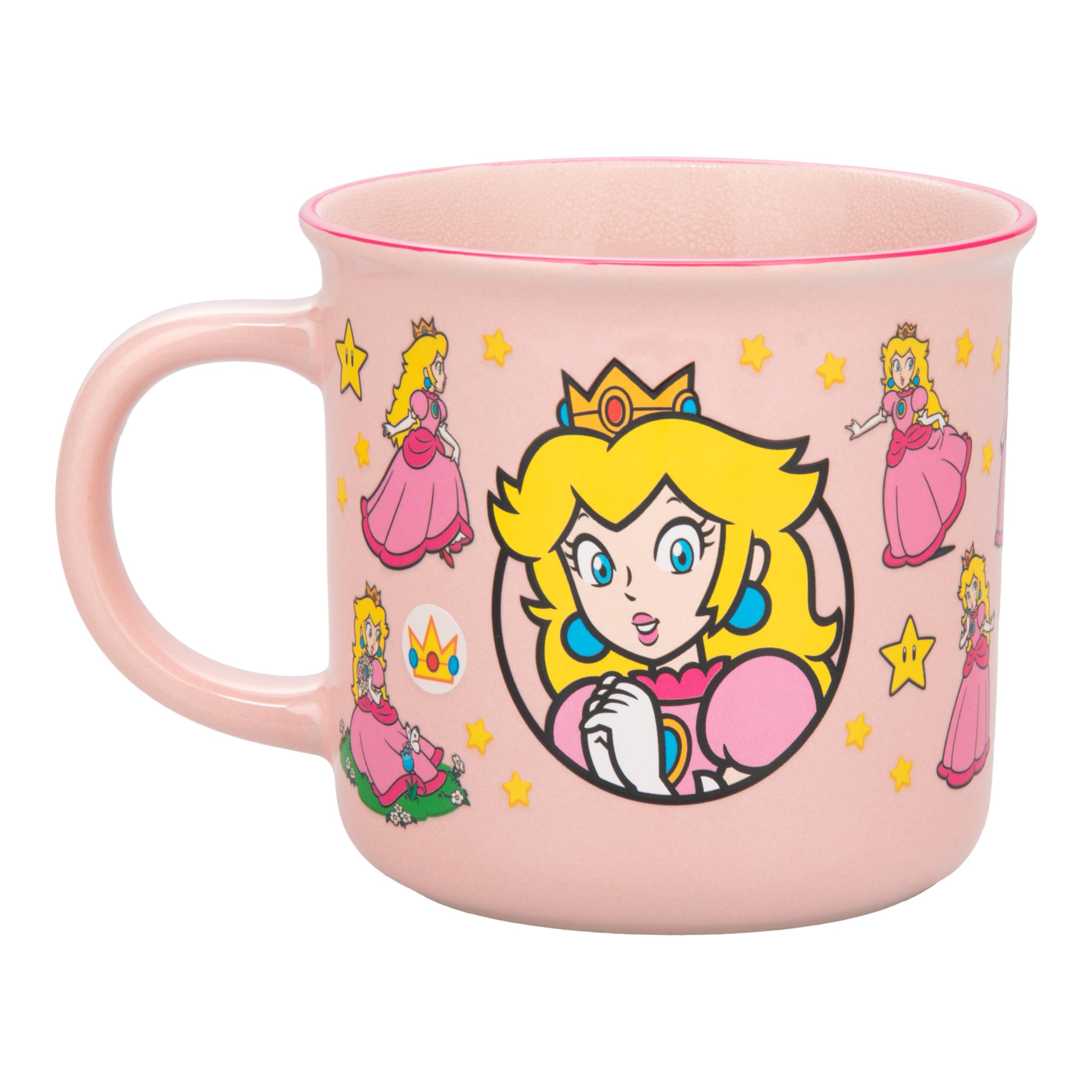 Paladone Super Mario Prinzessin-Peach-Tasse mit Thermoeffekt, 300 ml, offiziell lizenziert, rosa, Keramik-Kaffeetasse für Heißgetränke, Gamergeschenk, Nintendo-Sammlerstück, Popkultur