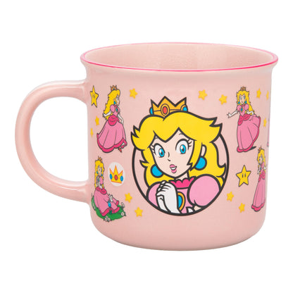 Paladone Super Mario Prinzessin-Peach-Tasse mit Thermoeffekt, 300 ml, offiziell lizenziert, rosa, Keramik-Kaffeetasse für Heißgetränke, Gamergeschenk, Nintendo-Sammlerstück, Popkultur