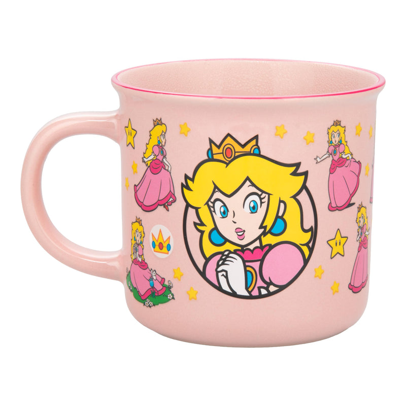 Paladone Super Mario Prinzessin-Peach-Tasse mit Thermoeffekt, 300 ml, offiziell lizenziert, rosa, Keramik-Kaffeetasse für Heißgetränke, Gamergeschenk, Nintendo-Sammlerstück, Popkultur