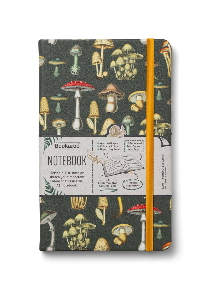 IF Bookaroo Notebook A5 Journal - Botanical Mushroom