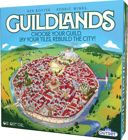 Guildlands - Choose Your Guild, Lay Your Tiles, Rebuild The City! - for 2 to 6 Players Ages 10 and up