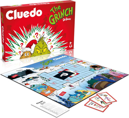 Winning Moves The Grinch Cluedo Board Game enter special locations including Max's Bed and Town Square and uncover the hidden secrets fun family game for ages 8 and up