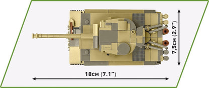 COBI PANZER VI TIGER I no 131, 18 cm x 7.5 cm x 6 cm, Beige