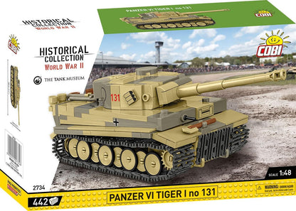 COBI PANZER VI TIGER I no 131, 18 cm x 7.5 cm x 6 cm, Beige