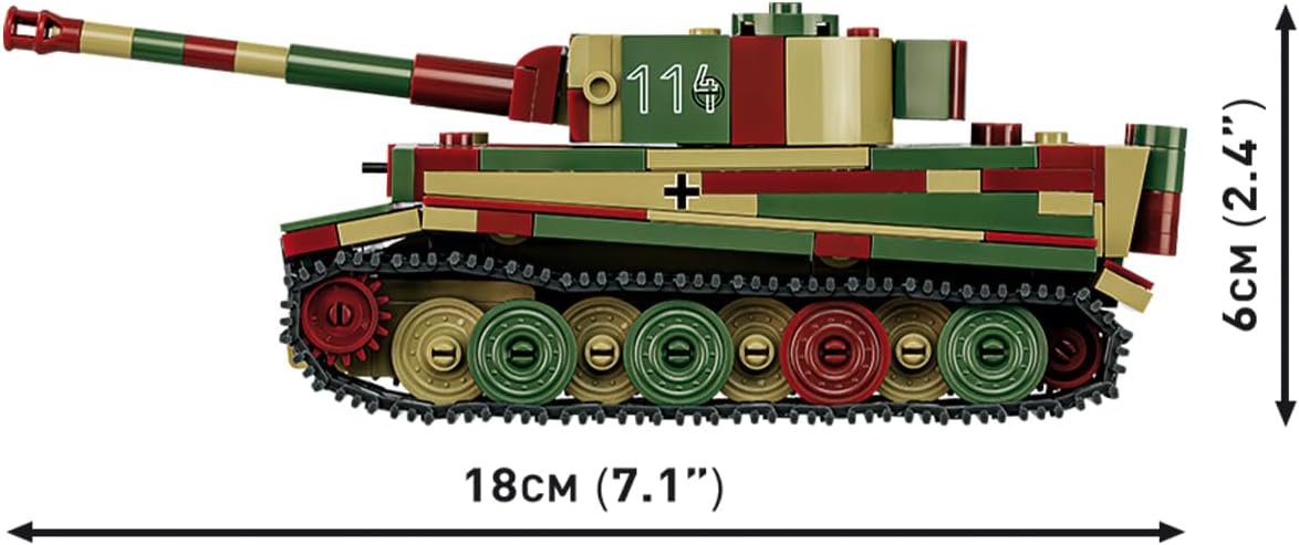 COBI Pz.Kpfw. VI TIGER Ausf. E, Green, Grey