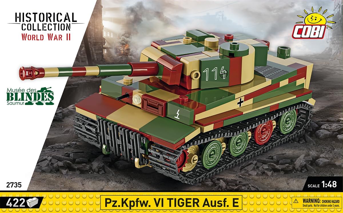COBI Pz.Kpfw. VI TIGER Ausf. E, Green, Grey