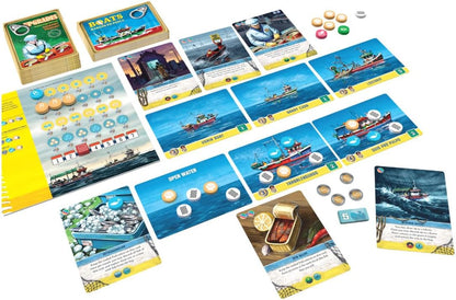 Salt & Pepper| Conservas | Board Game | Keep Your Canning Business Afloat | Decide Which Fish to Release and Which to Turn into Cans | 1 Player | Spanish | Theme: Meals