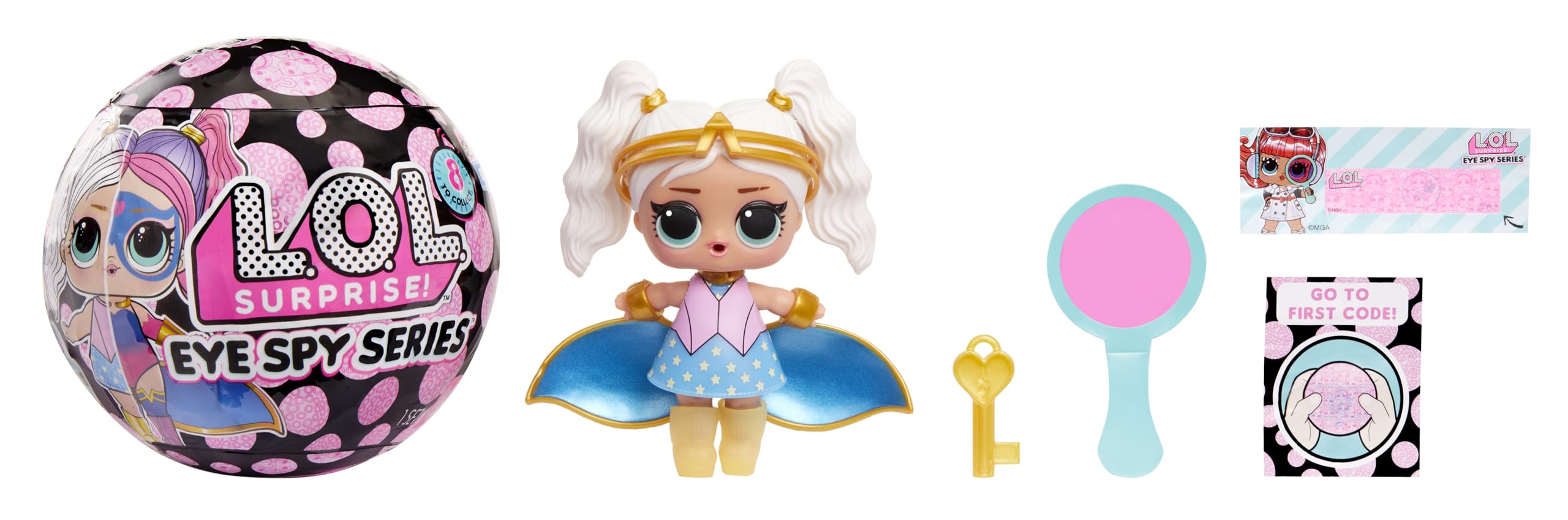 L.O.L. Surprise! Eye Spy Series Tots - Includes 1 Doll, Blind Packaging, Colour-Change Feature, Multiple Surprises to Reveal, Comes with Fashions & Accessories, Collect All 8 Dolls