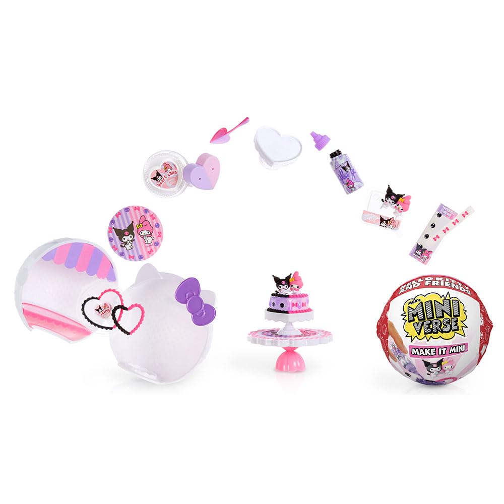 MGA's Miniverse Make It Mini Hello Kitty and Friends Series 2 - Includes 1 Set, Blind Packaging, 12 Sets to Collect, Sanrio Items, DIY, For Collectors & Children Ages 8+, NOT EDIBLE