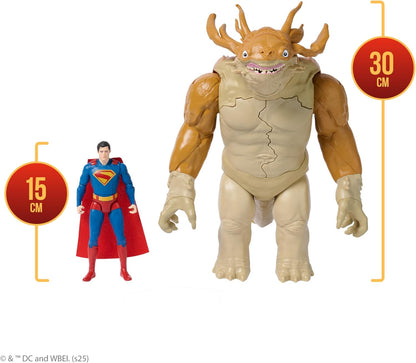Superman DC Comics, Vs. Kaiju con Slime, Set di Action Figure, Giocattoli dei Supereroi per Bambini e Bambine, 4+ Anni