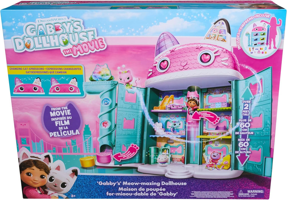 Gabby's Dollhouse: The Movie, Gabby’s Meow-mazing Dollhouse, with Toy Figure & Dollhouse Accessories, Kids Toys for Girls & Boys Ages 3 and Up