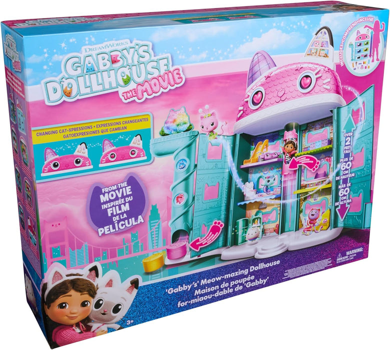Gabby's Dollhouse: The Movie, Gabby’s Meow-mazing Dollhouse, with Toy Figure & Dollhouse Accessories, Kids Toys for Girls & Boys Ages 3 and Up