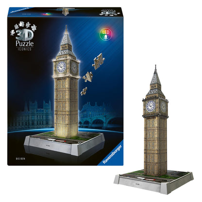 Ravensburger Iconics Big Ben - Light Up 216 piece 3D Jigsaw Puzzle for Adults and Kids Age 8+ Years Up