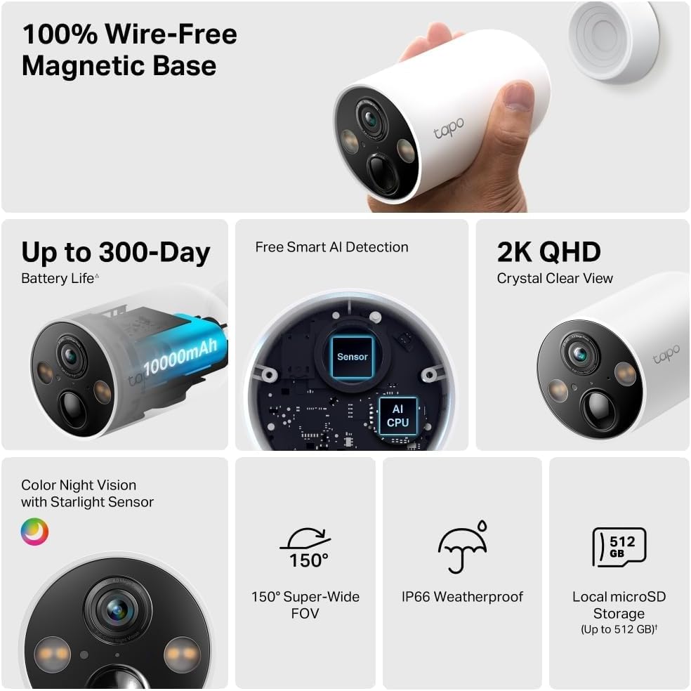 Tp-Link - Tapo C425 2K Qhd Security Camera