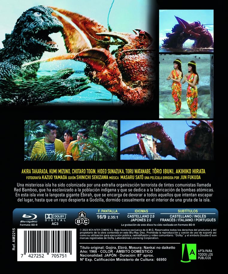 Ebirah, Horror of the Deep ( Gojira, Ebirâ, Mosura: Nankai no daiketto ) (Blu-Ray