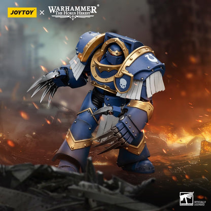 JoyToy Warhammer 40k: Ultramarines Cataphractii Terminator Squad Terminator with Lightning Claws 1:18 Scale Action Figure