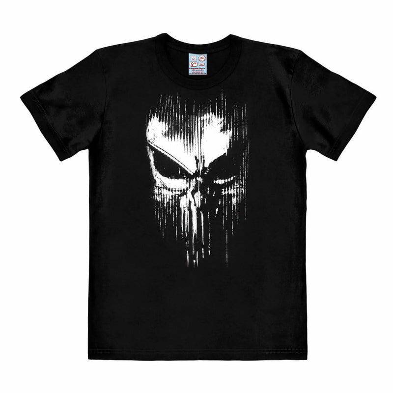 Logoshirt® Marvel Comics I Punisher I Striped Skull I Print T-Shirt I Men & Women I Short Sleeve I Licensed Original Design