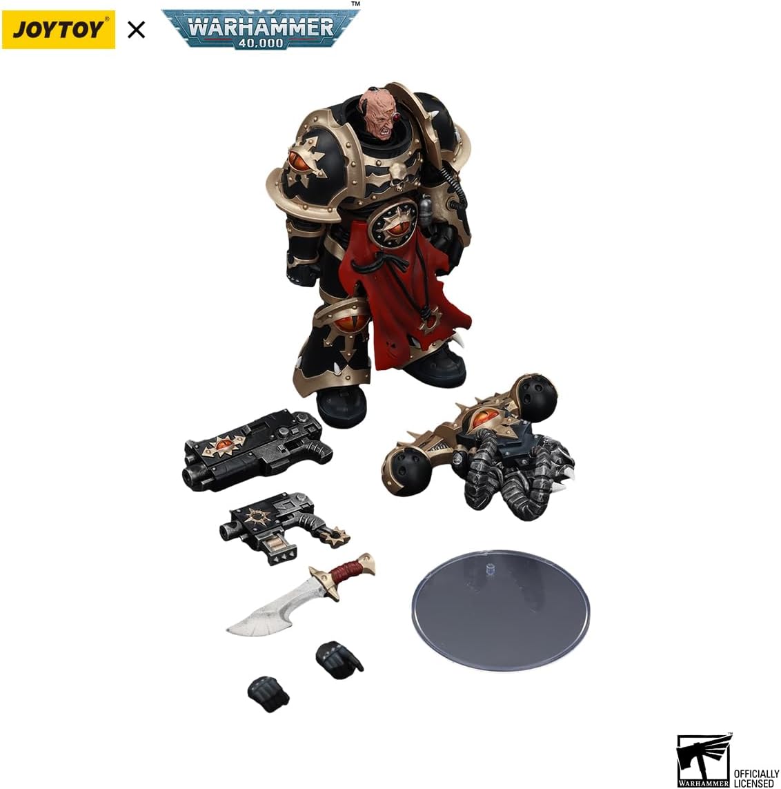 JoyToy Warhammer 40k: Black Legion Chosen with Bolt Pistol and Power Fist 1:18 Scale Action Figure