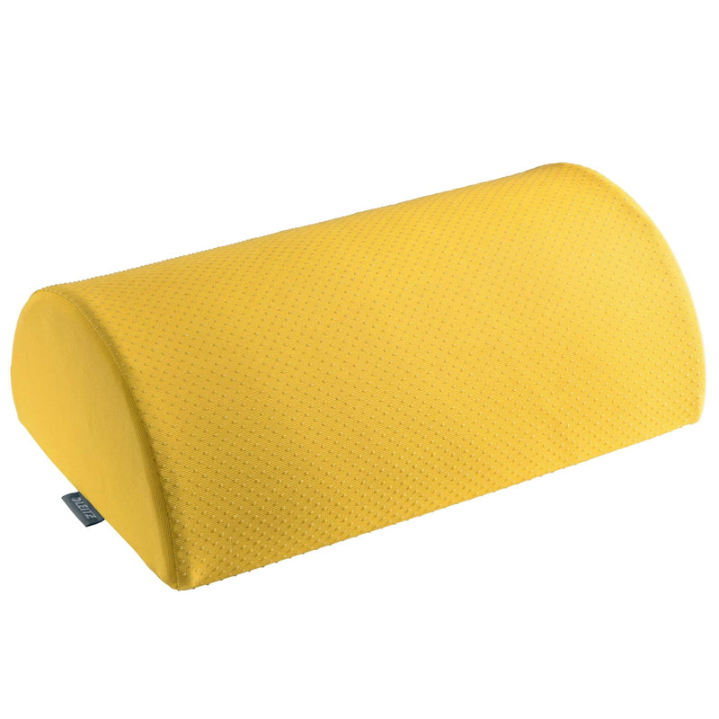 Leitz Desk Foot Rest, Adjustable Leg & Knee Support, Suitable For The Home Office, Relieves Shoulder & Back Ache, Made From Foam With A Fabric Cover, Ergo Cosy Range, Warm Yellow, 53710019