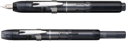 PLATINUM Curidas PKN7000-7F Fountain Pen/F Fine/Retractable/Graphite Smoke Grey/Handmade/with Gift Box/Fountain Pack of 1