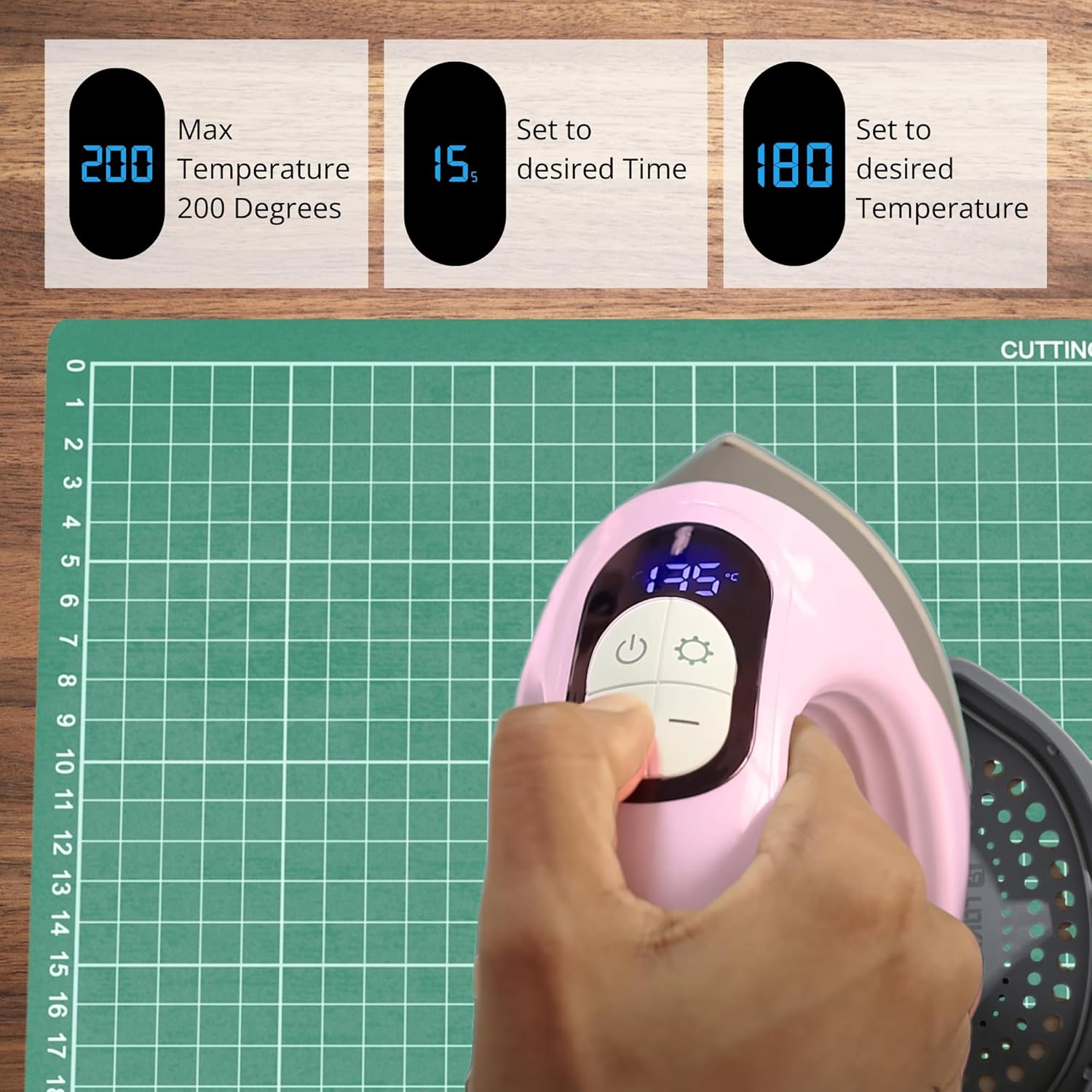LOKLIK Mini Heat Press - Portable Heat Transfer Vinyl Machine for Sublimation Printing with Curved & Flat Plates, Flexible Temperature Settings & Digital Display - HTV Craft Heatpress Machine, Pink