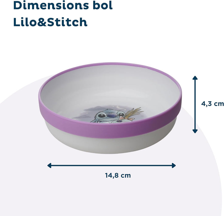 Disney Baby Lilo & Stitch – Komplett-Set Lilo und Stitch – rutschfestes Geschirr – mikrowellengeeignet – perfekt für Kinder – ab 10 Monaten