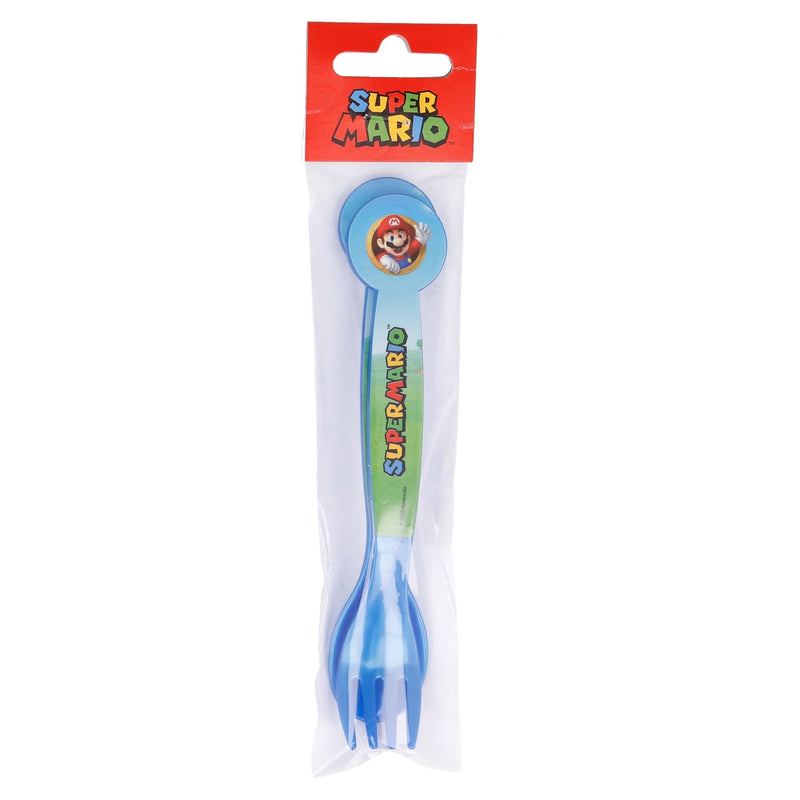 Super Mario - 2 Pcs Pp Cutlery ( Spoon and Fork ) Set in Polybag